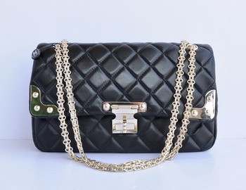 7A Replica Chanel Lambskin Leather Flap handbag 4705 Black